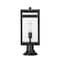Z-Lite Nuri 1 Light Outdoor Pier Mounted Fixture, Black & Clear 596PHMR-553PM-BK - alternate 2
